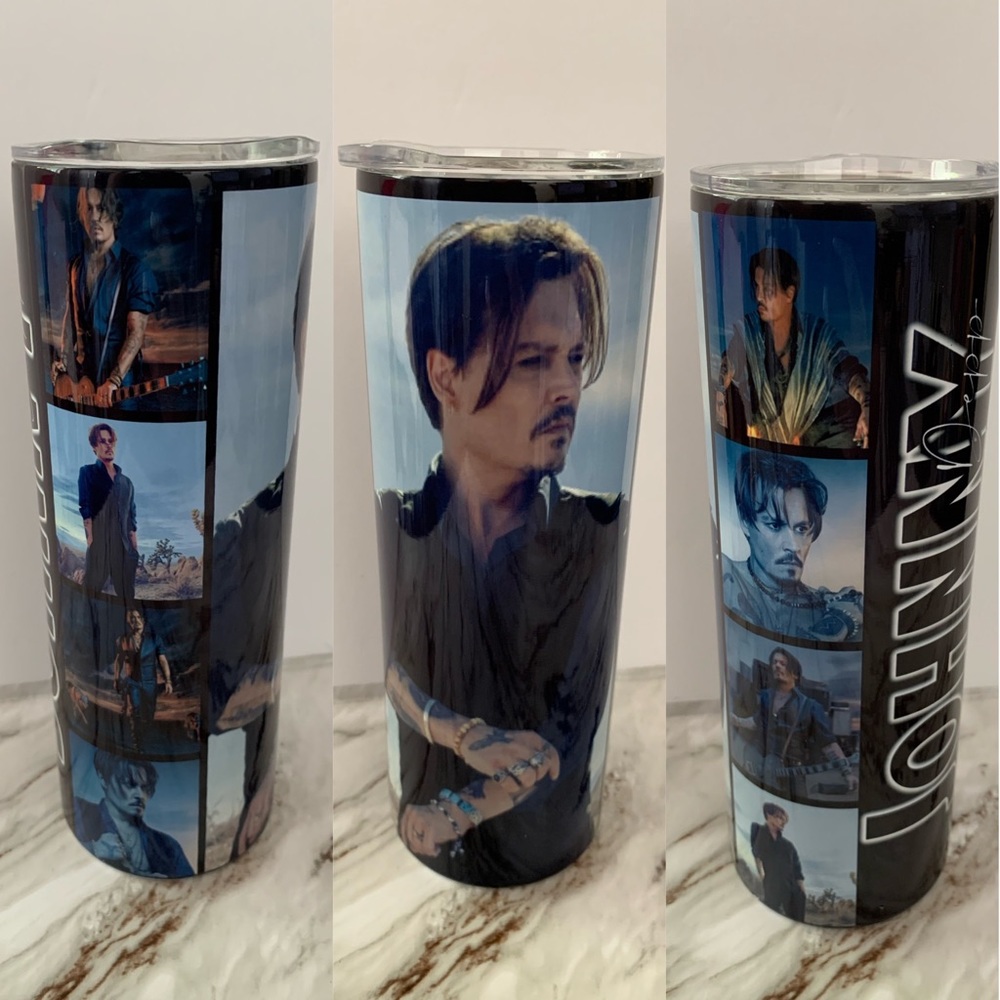 Johnny Depp tumbler cup